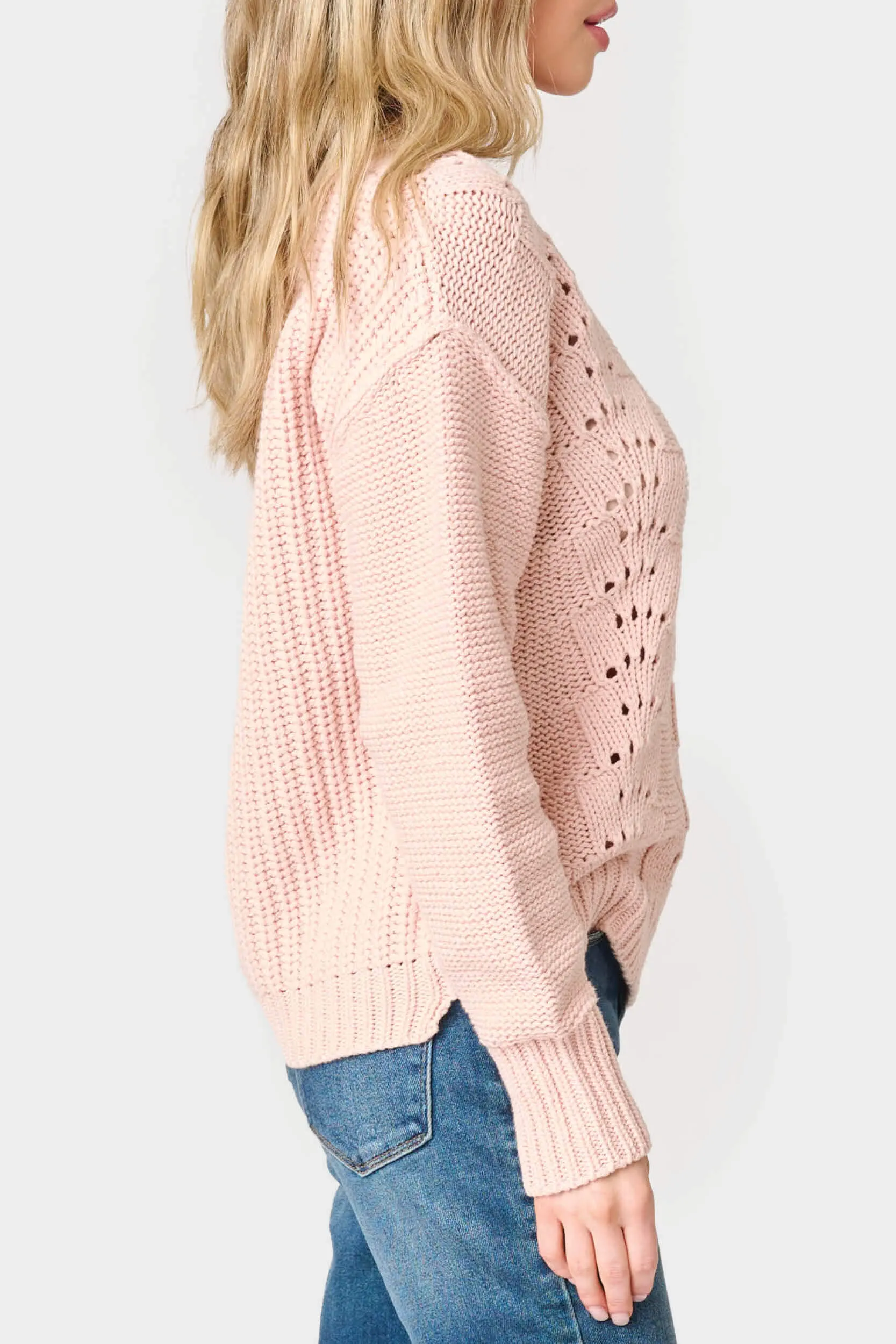 Long Sleeve Pullover Scallop Stitch Sweater sold by Gibson product image thumbnail 2