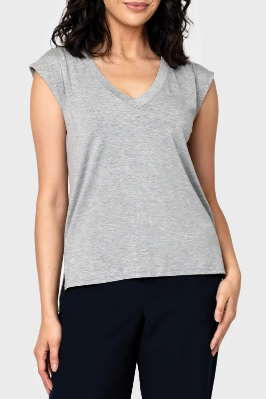 The Favorite Luxe Essentials V-neck Tee sold by Gibsonlook