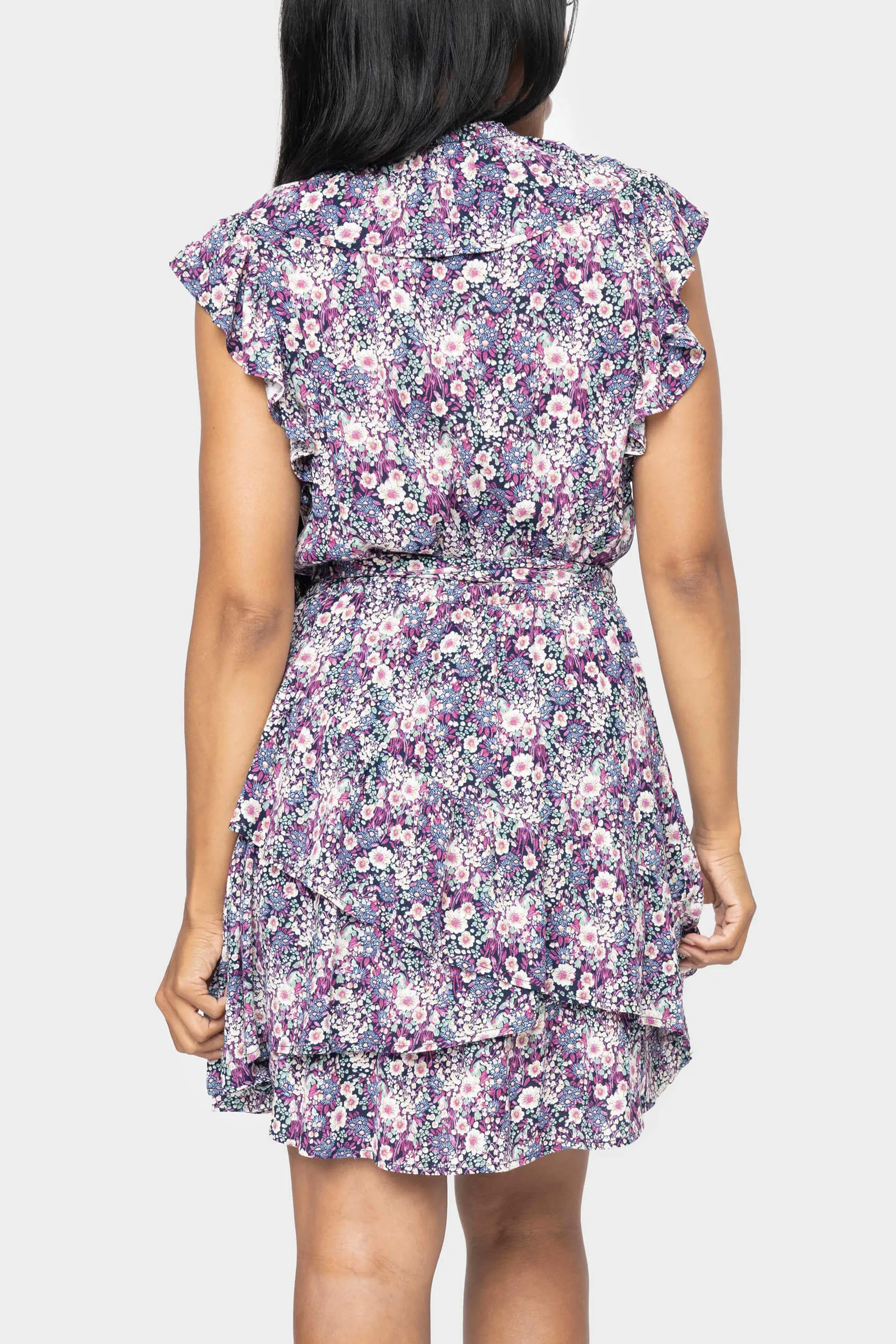 Ruffles For Days Wrap Dress With Belt sold by Gibsonlook product image thumbnail 3