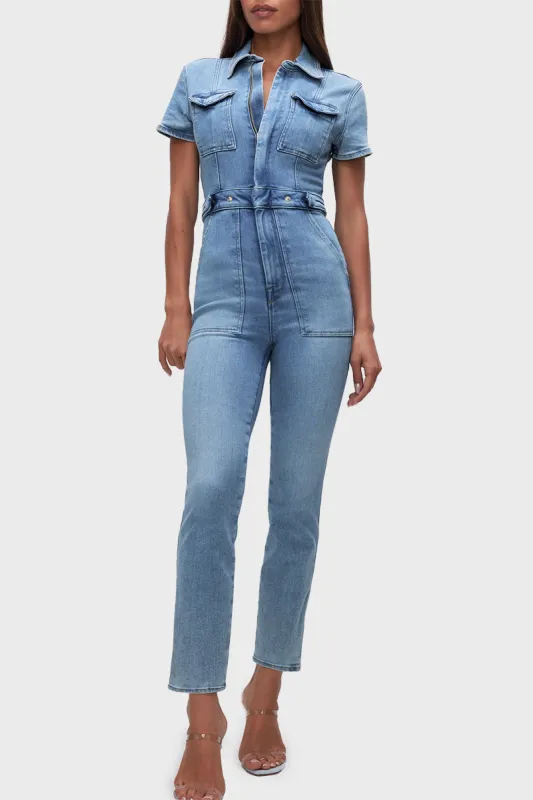 Good American Fit For Success Bootcut Jumpsuit sold by Gibson