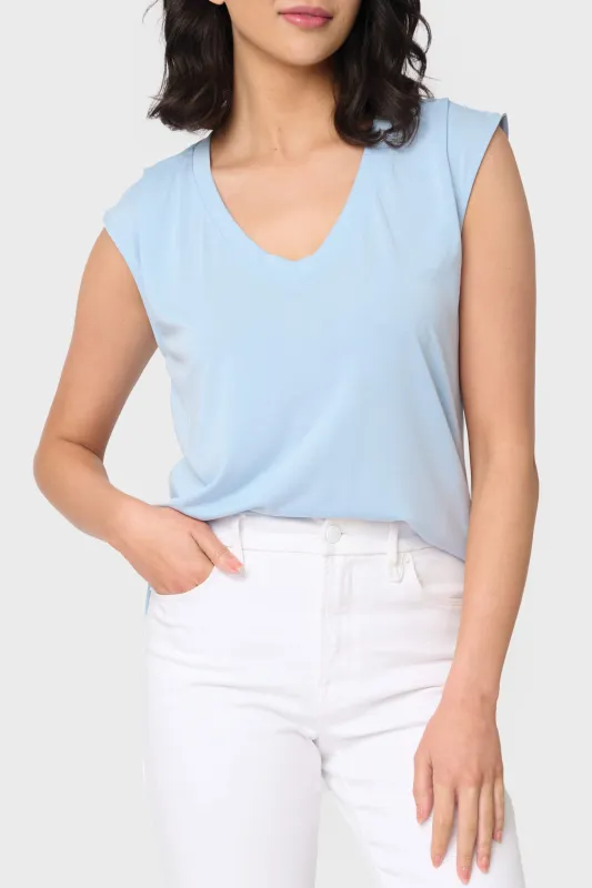 The Favorite Luxe Essentials V-Neck Tee sold by Gibsonlook