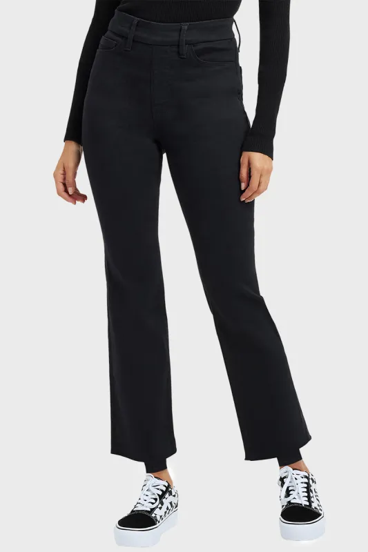Good American Power Stretch Pull-On Straight Jeans made by Good American