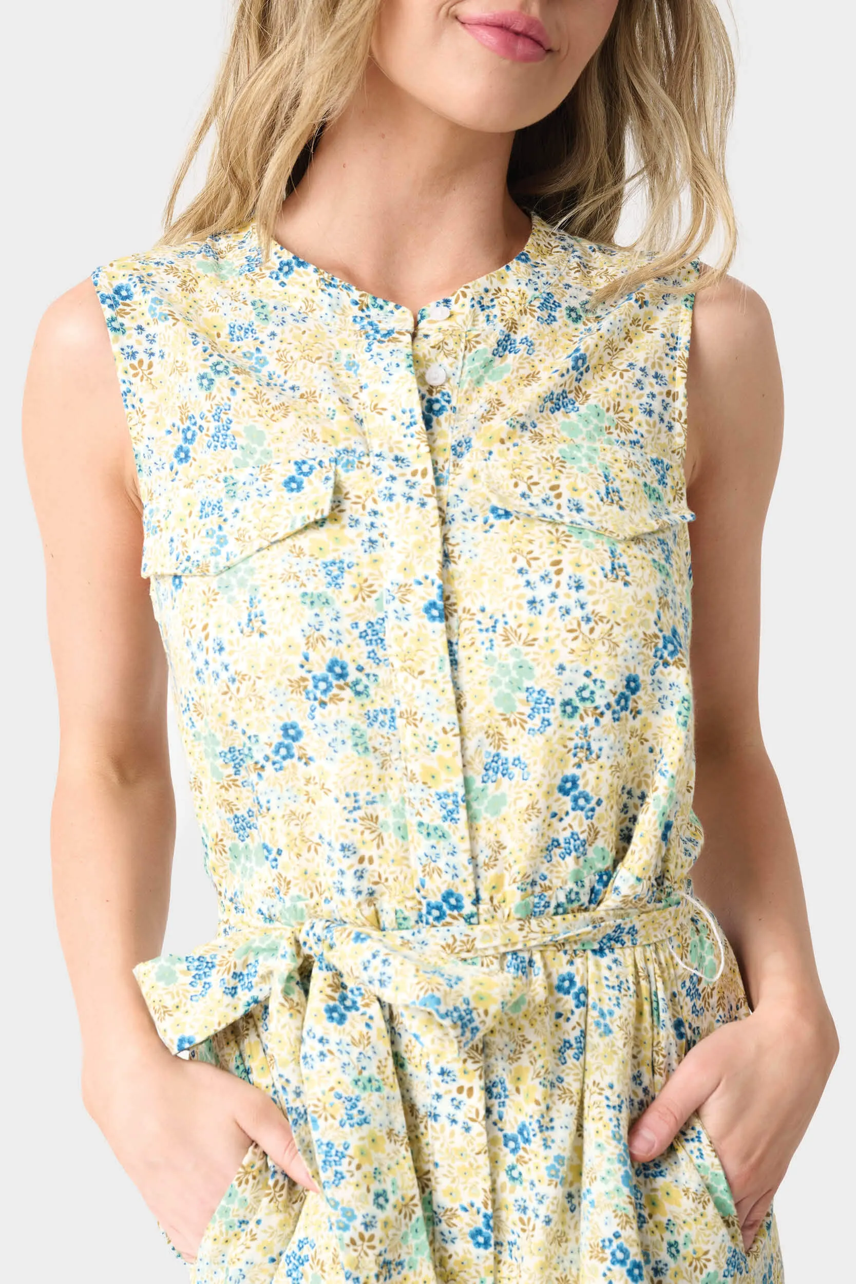 Wildflower Sleeveless Belted Tiered Dress sold by Gibsonlook product image thumbnail 4