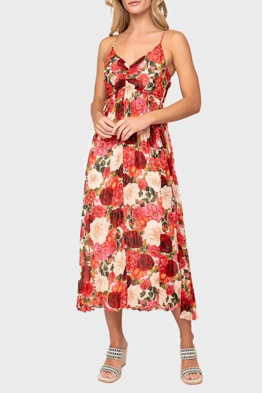 Moon River Pleated Midi Dress made by Moon River