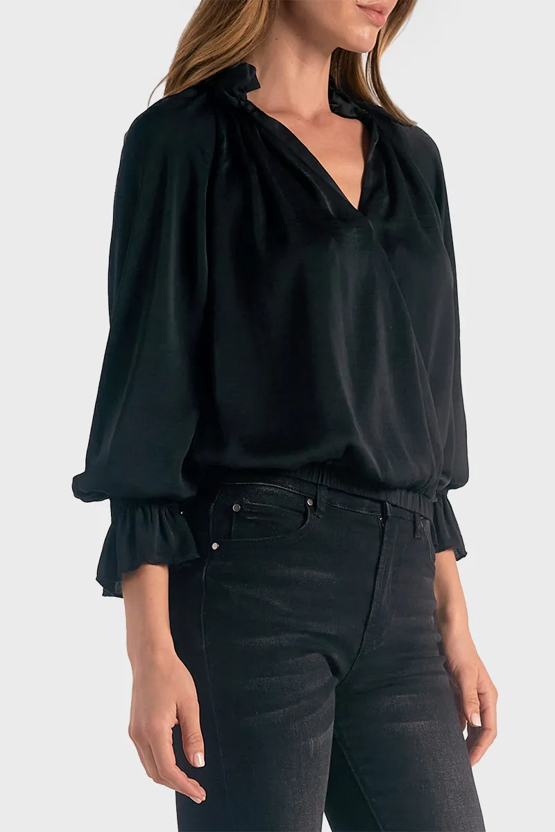 Elan Long Sleeve Ruffle Collar Blouse sold by Gibsonlook product image thumbnail 2