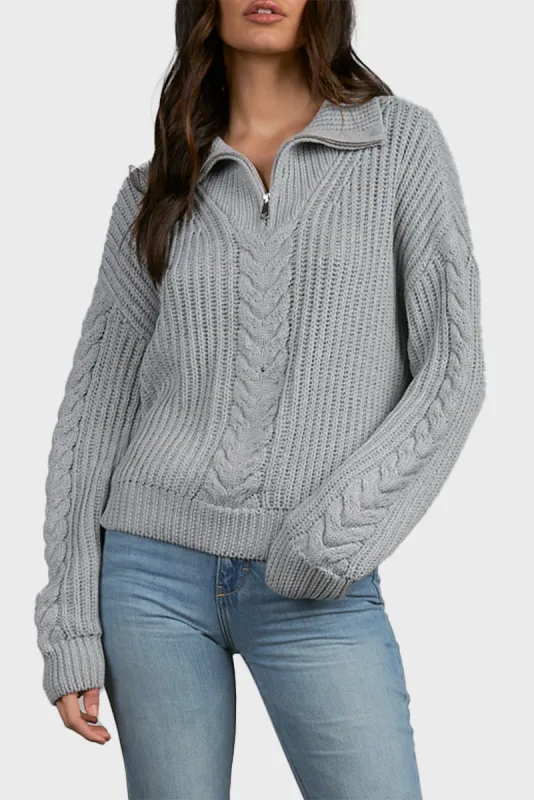 Elan Seed Stitch Shawl Collar Pullover Sweater made by Elan