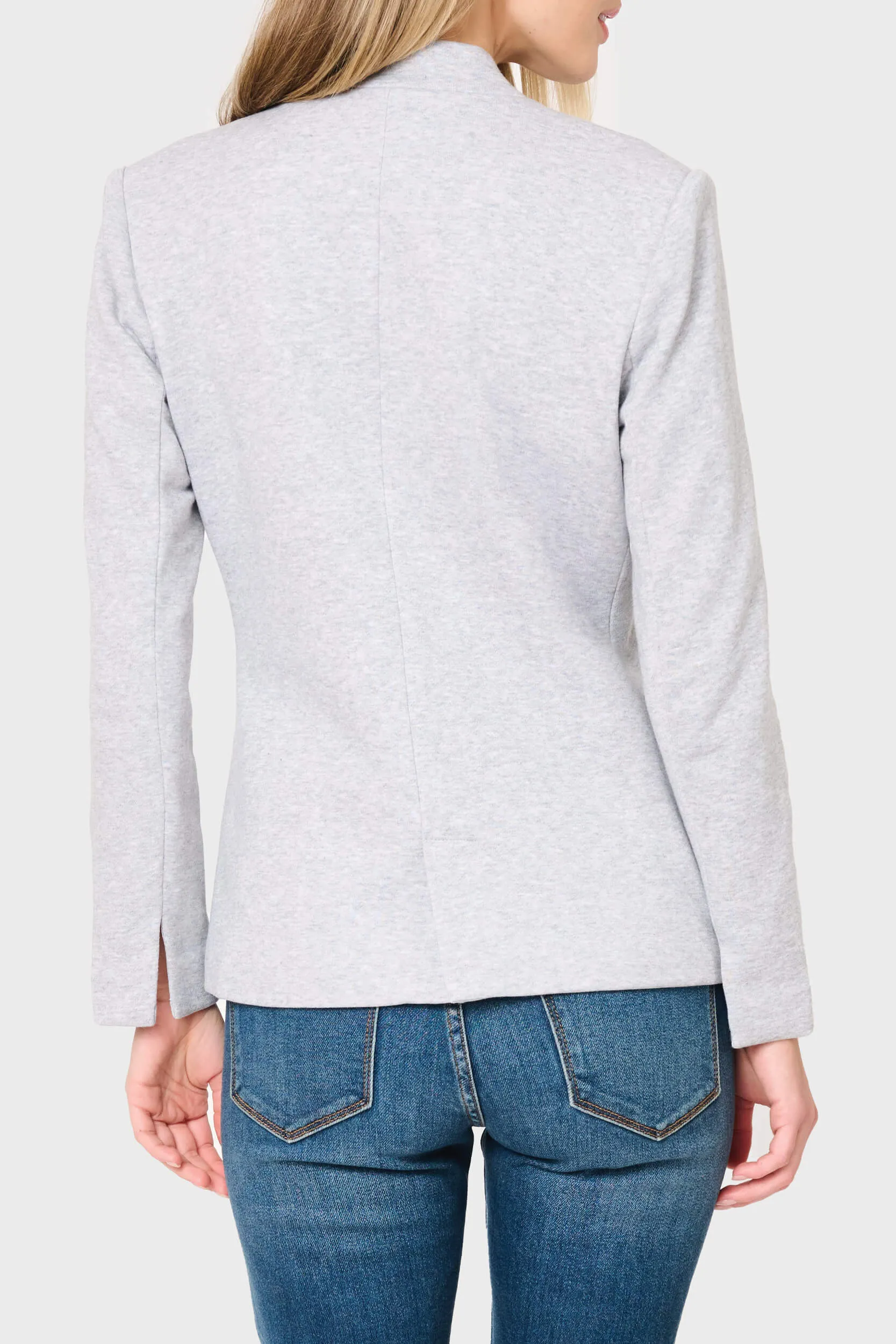Notch Collar Blazer in Heather Grey sold by Gibson product image thumbnail 4