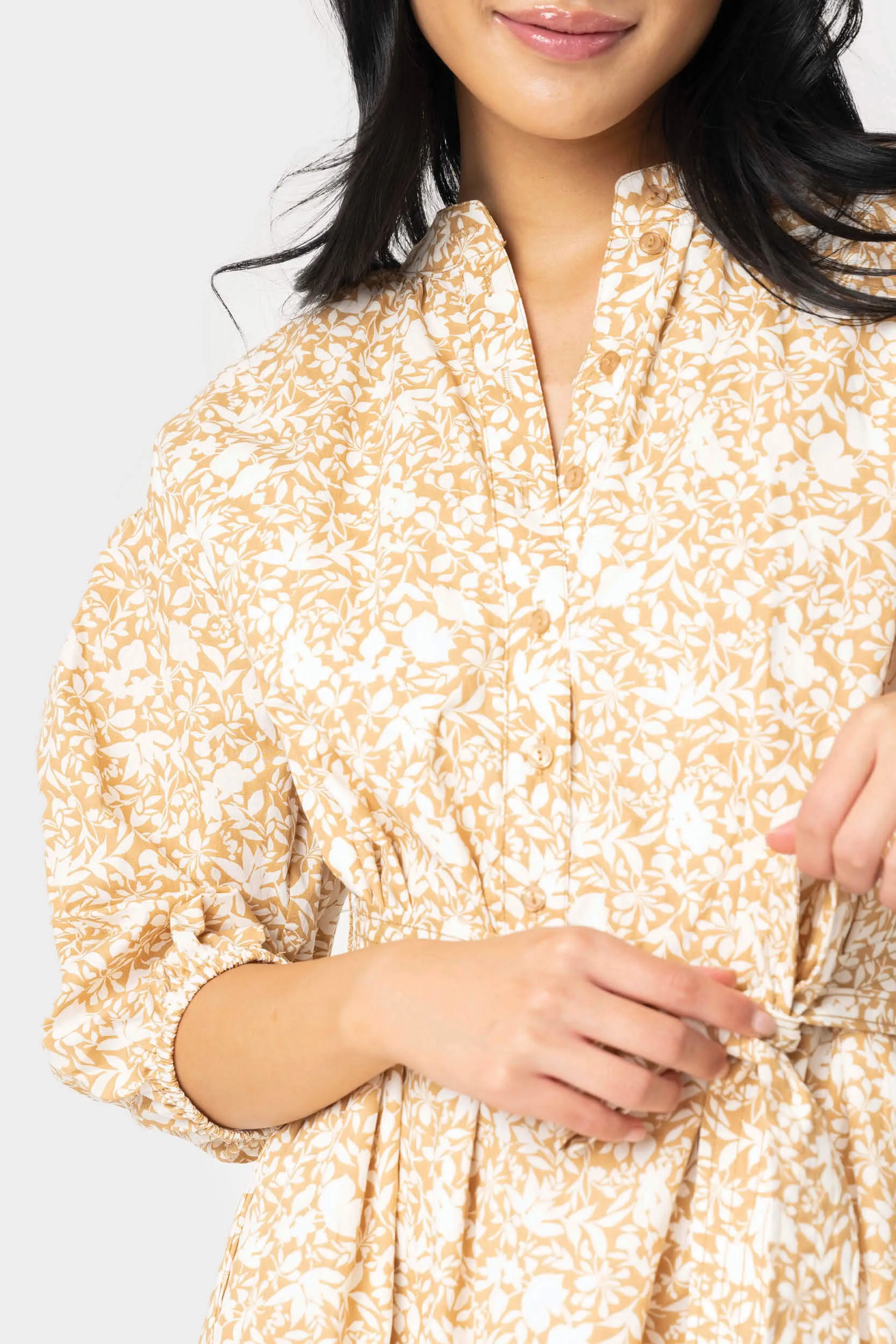Ambition Puff Sleeve Belted Dress sold by Gibsonlook product image thumbnail 2
