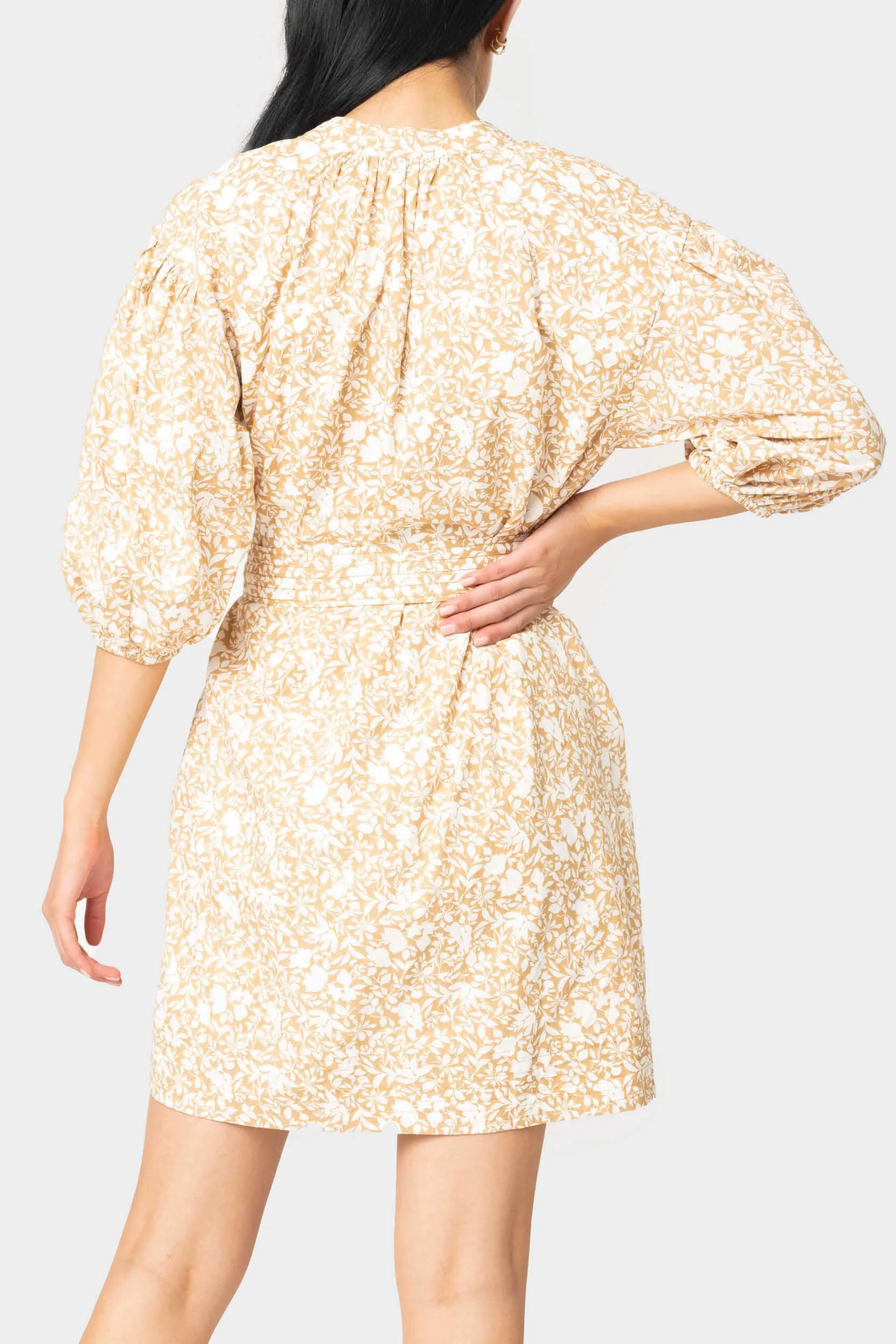 Ambition Puff Sleeve Belted Dress sold by Gibsonlook product image thumbnail 4
