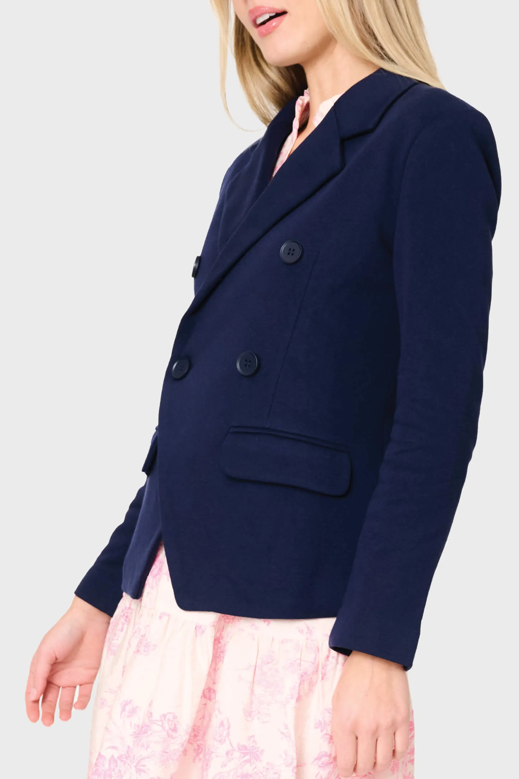 Double Breasted Blazer in Navy Peacoat sold by Gibsonlook product image thumbnail 2