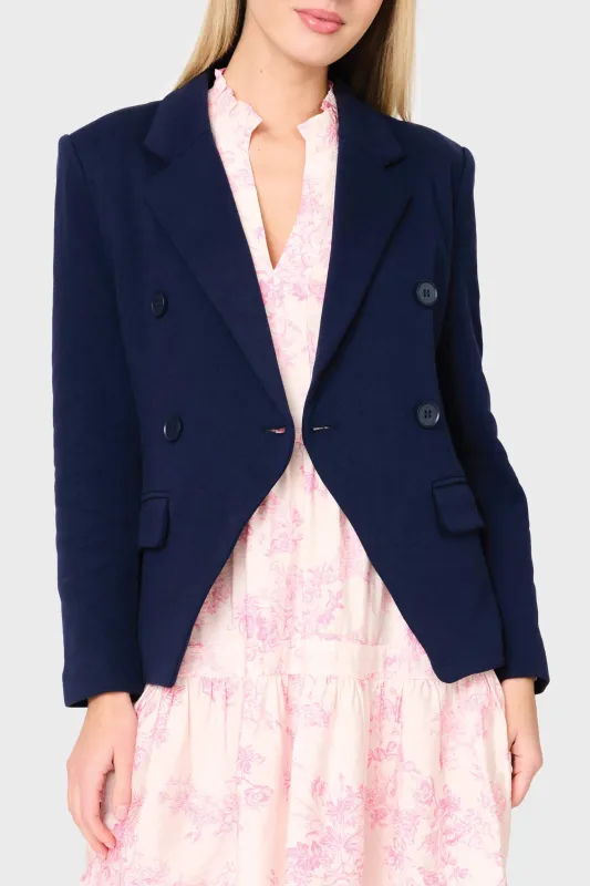 Double Breasted Blazer in Navy Peacoat made by Gibsonlook