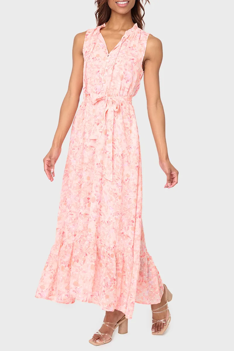 Lindsey Sleeveless Button Placket Maxi Dress sold by Gibsonlook