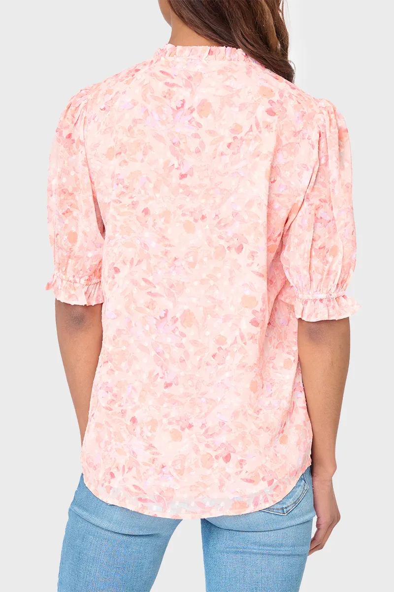 Sia Elbow Sleeve Crochet Trim Blouse sold by Gibsonlook product image thumbnail 4