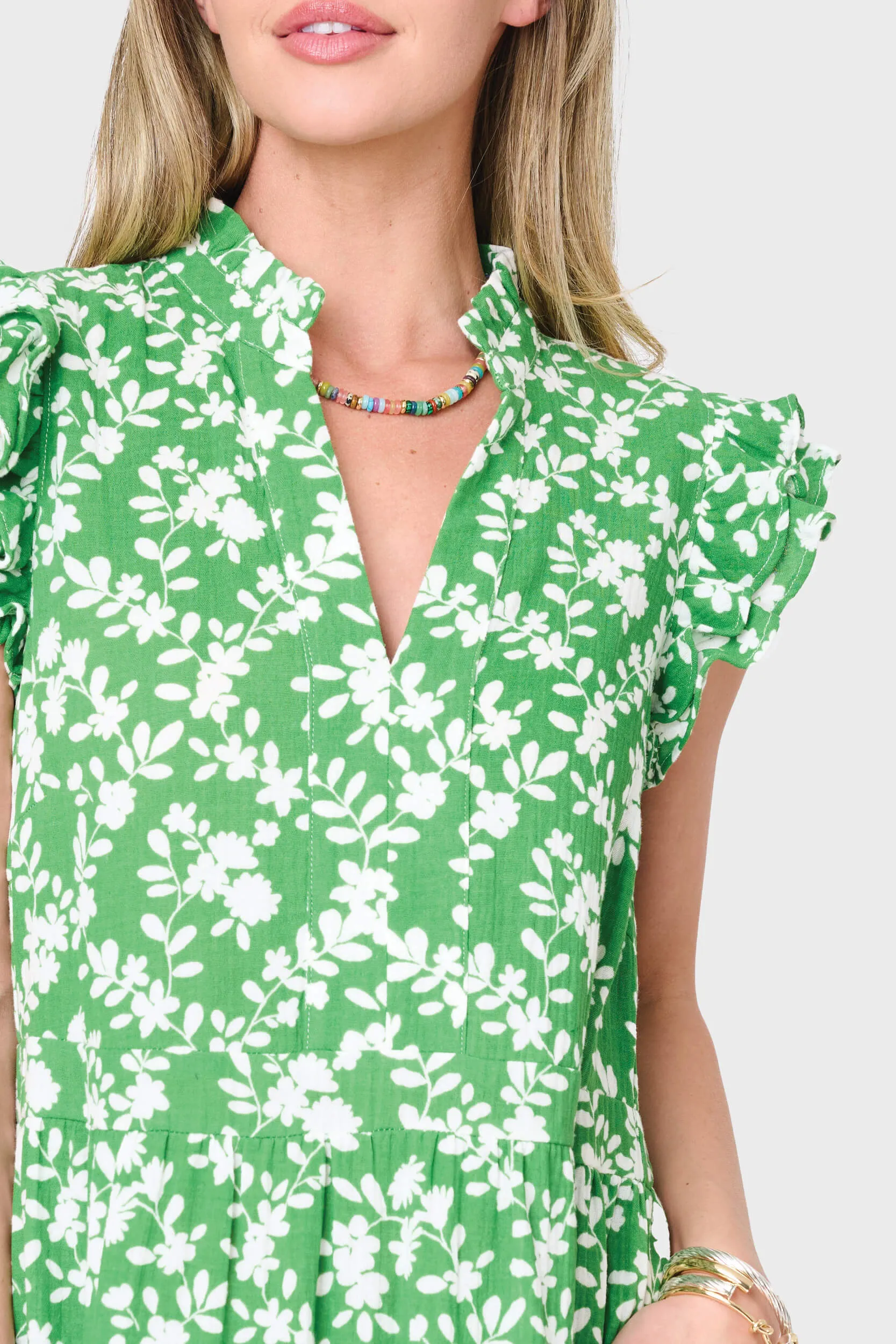Flutter Sleeve Maxi Decked Out Day Dress sold by Gibson product image thumbnail 2