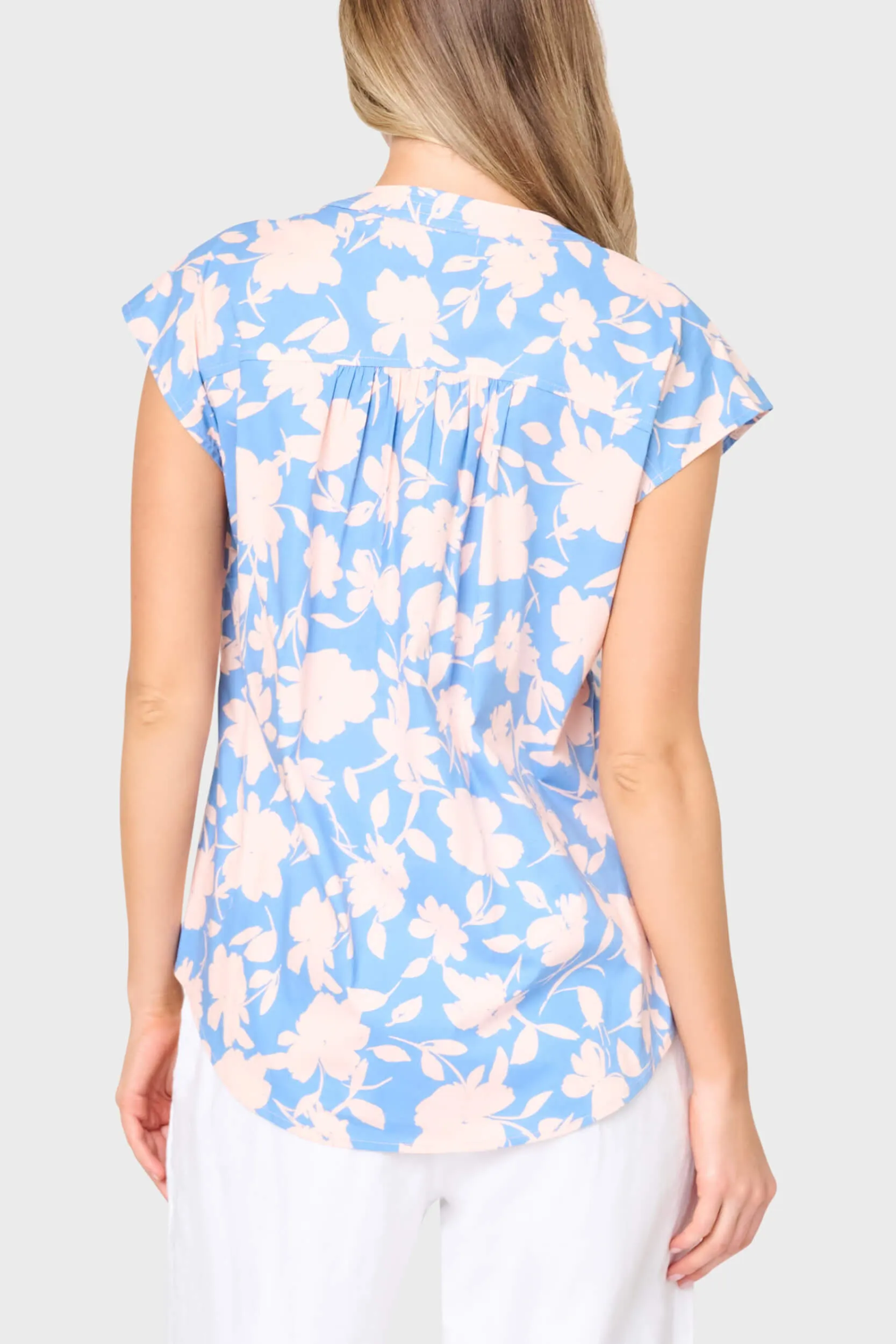 Cap Sleeve Notch Neck Blouse sold by Gibsonlook product image thumbnail 3