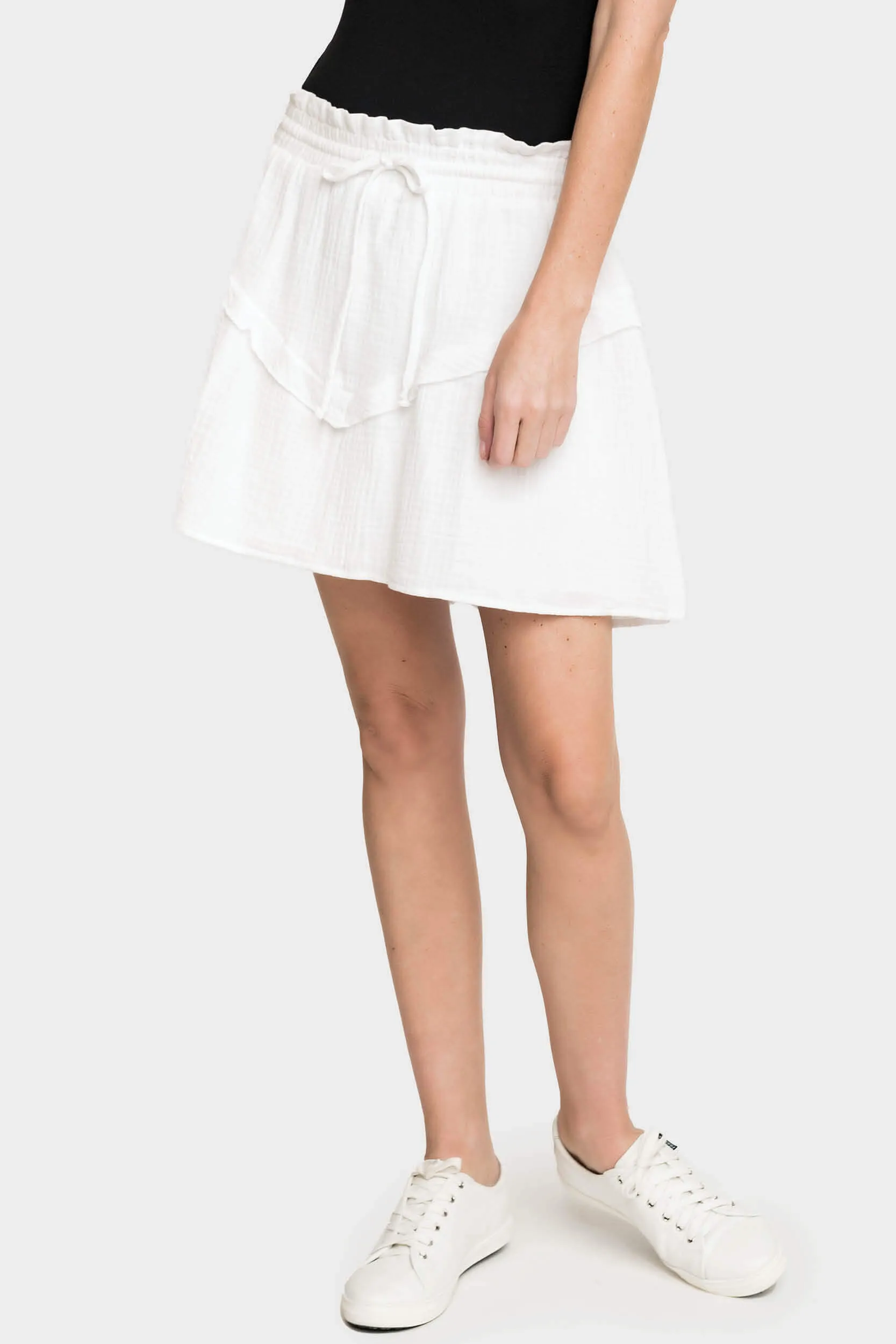 Seaside Smocked Waistband Gauze Skirt sold by Gibson product image thumbnail 4