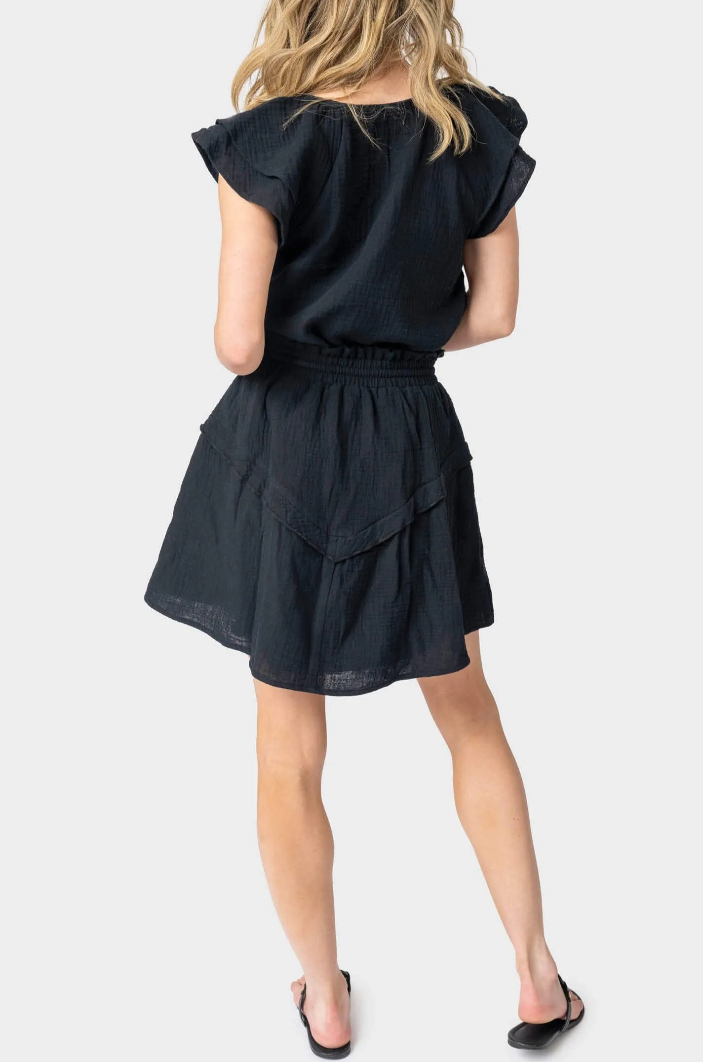 Seaside Smocked Waistband Gauze Skirt sold by Gibson product image thumbnail 3