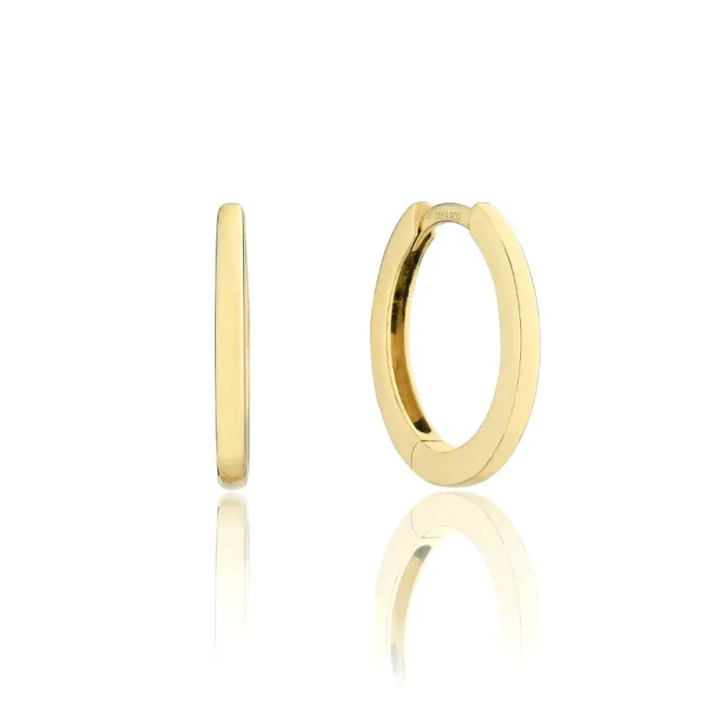 Solid Gold Classic Huggie Hoop Earrings sold by Lily & Roo