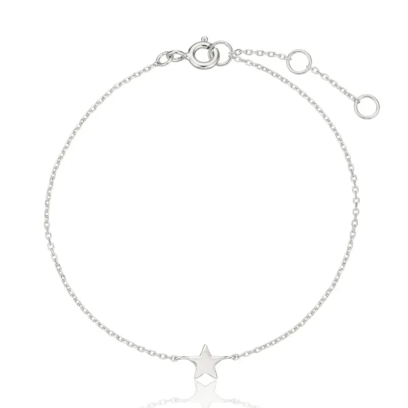 Silver Tiny Star Bracelet sold by Lily & Roo