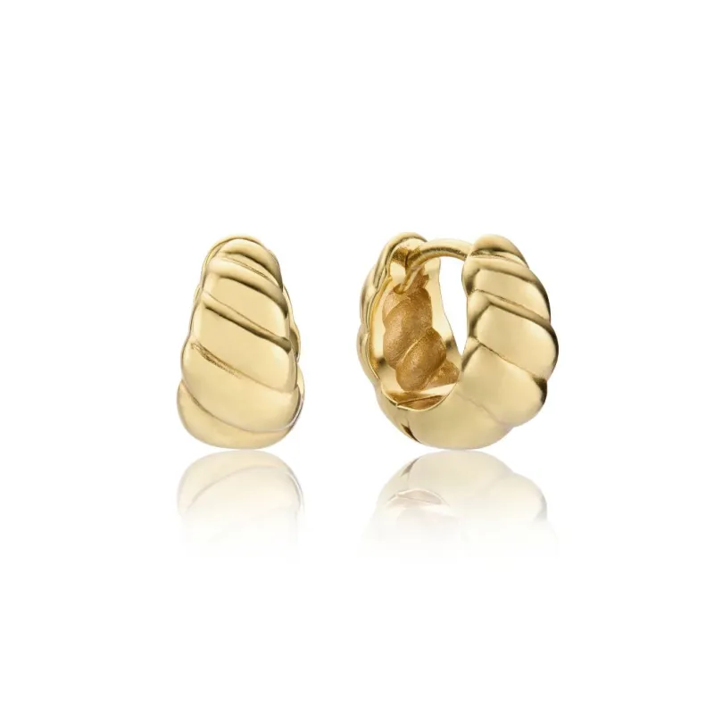Gold Mini Twisted Hoop Earrings sold by Lily & Roo