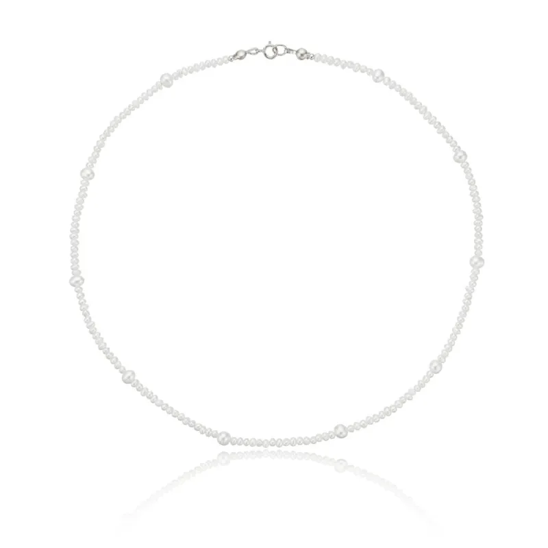 Silver Multi Pearl Choker sold by Lily & Roo