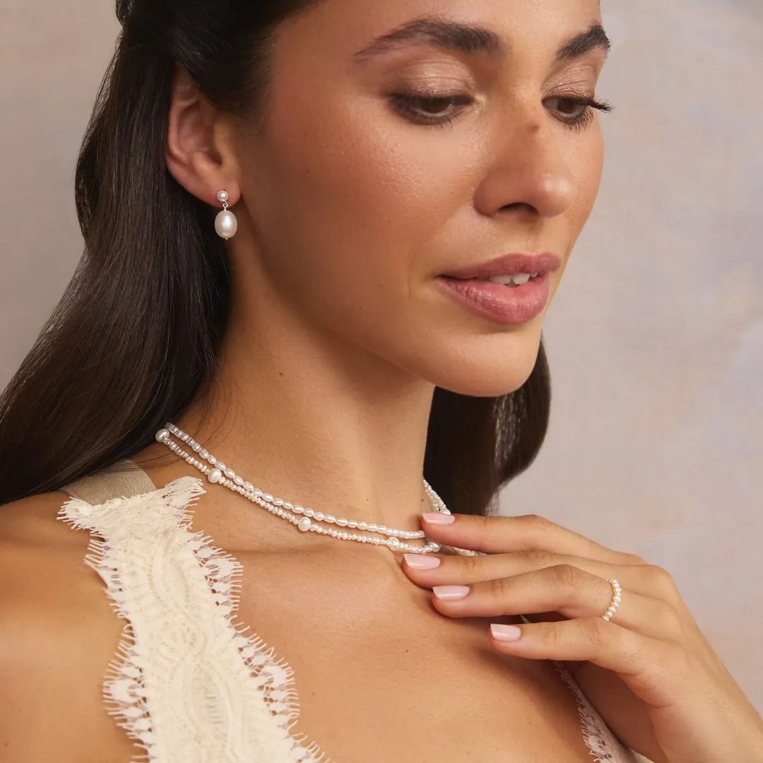 Silver Multi Pearl Choker sold by Lily & Roo product image thumbnail 3