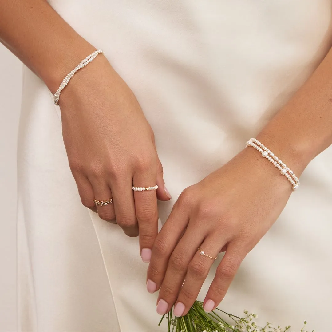 Silver Multi Pearl Bracelet sold by Lily & Roo product image thumbnail 4