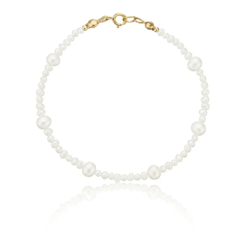 Gold Multi Pearl Bracelet sold by Lily & Roo