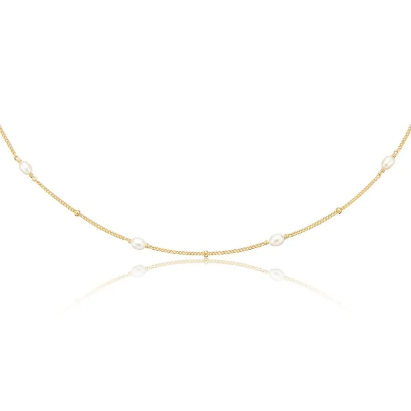 Gold Seed Pearl Satellite Choker sold by Lily & Roo