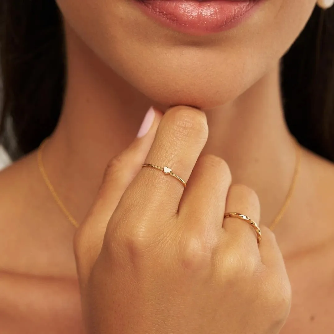 Gold Tiny Heart Ring sold by Lily & Roo product image thumbnail 2