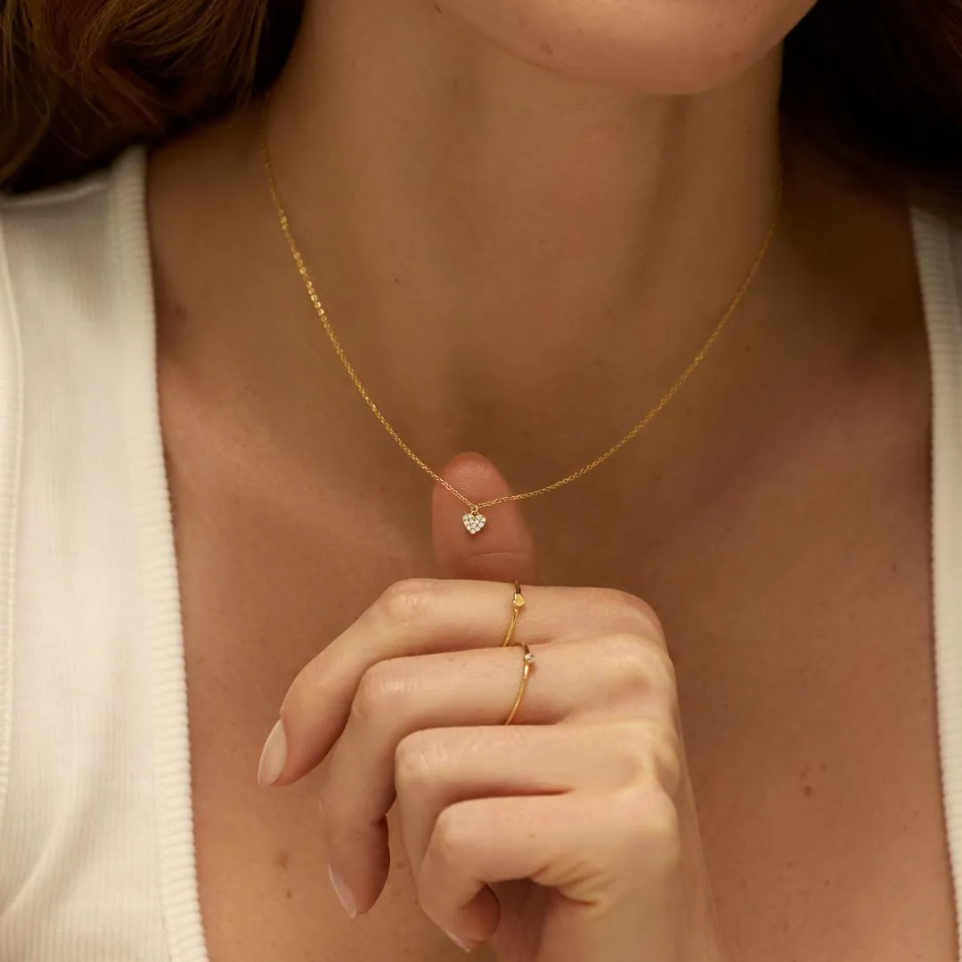 Gold Tiny Heart Ring sold by Lily & Roo product image thumbnail 4