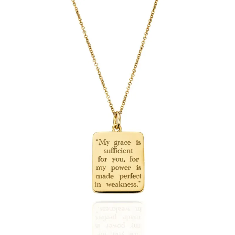 Gold Personalised Verse Necklace sold by Lily & Roo