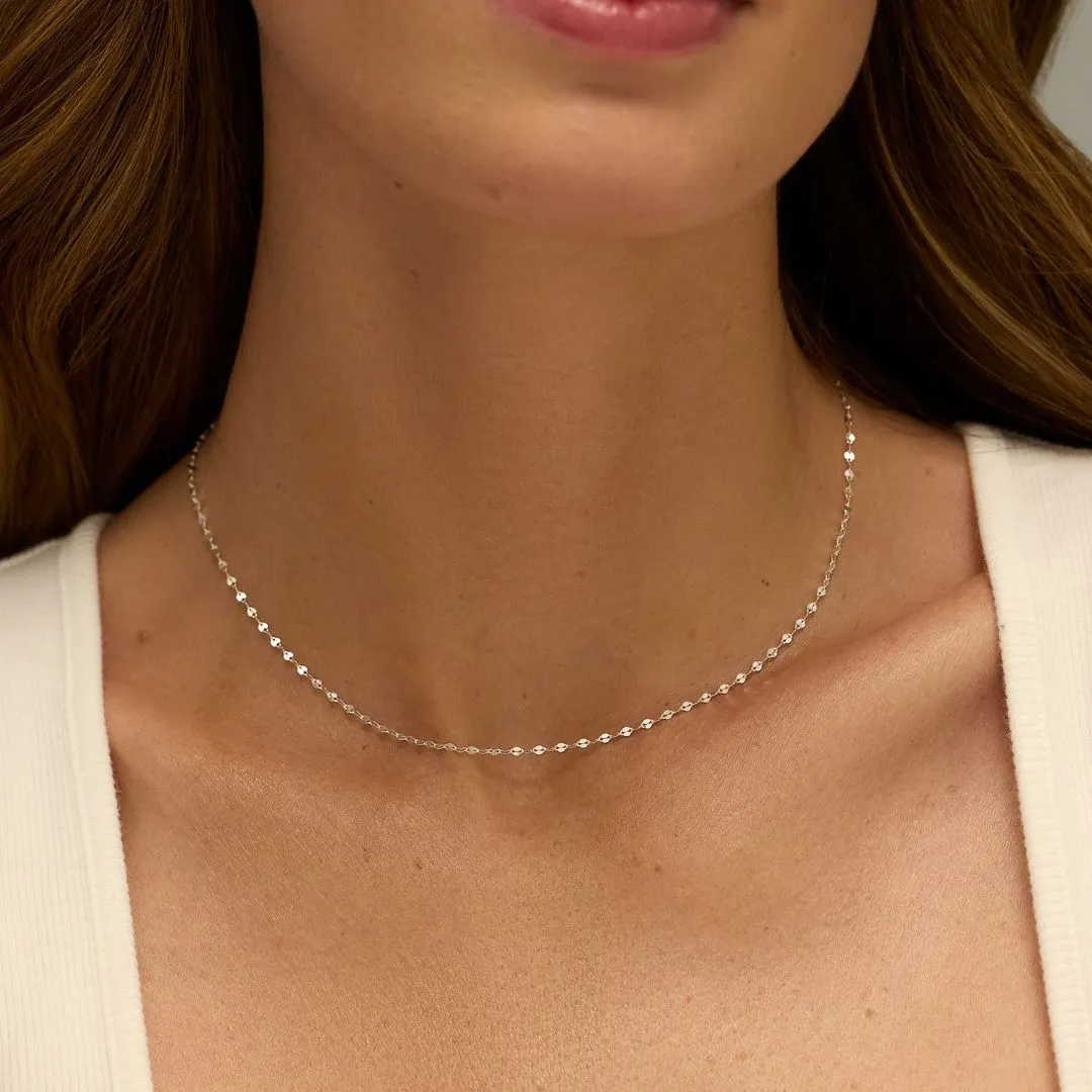 Silver Sparkle Chain Necklace sold by Lily & Roo product image thumbnail 2