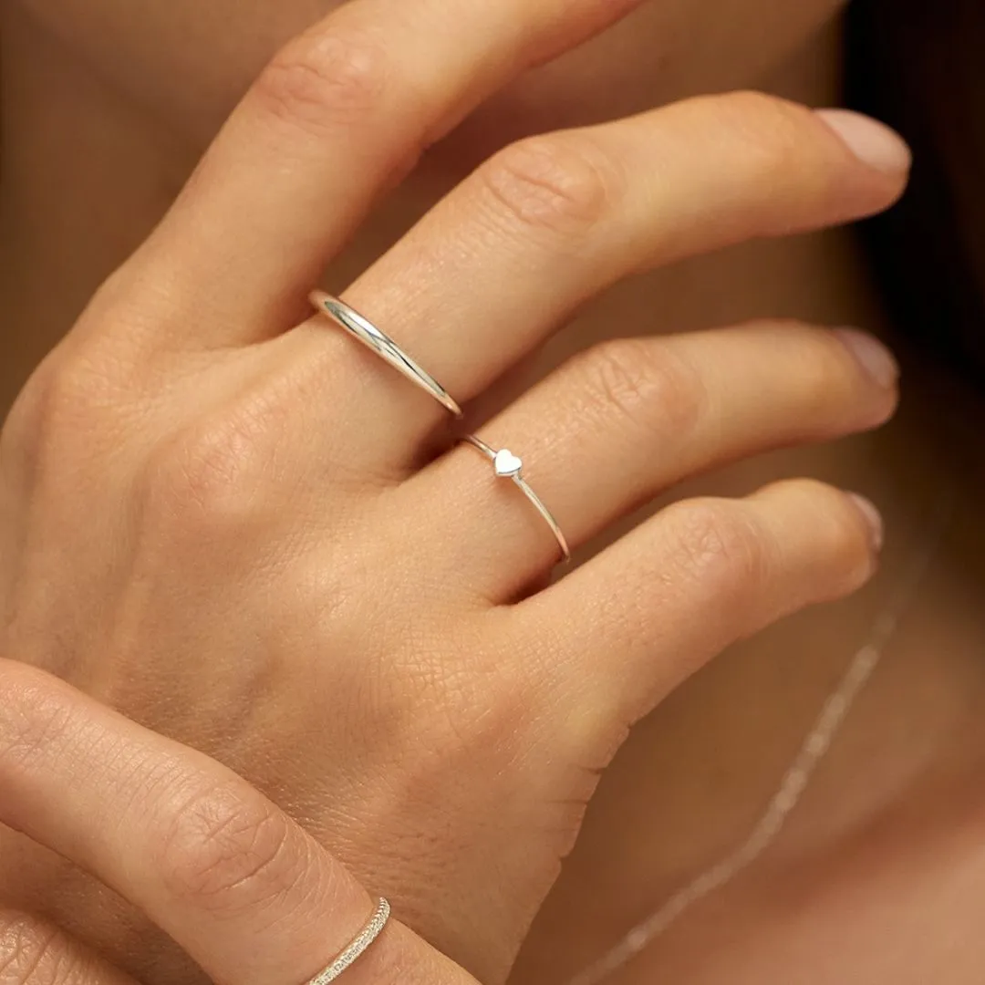 Silver Mini Dome Ring sold by Lily & Roo product image thumbnail 3