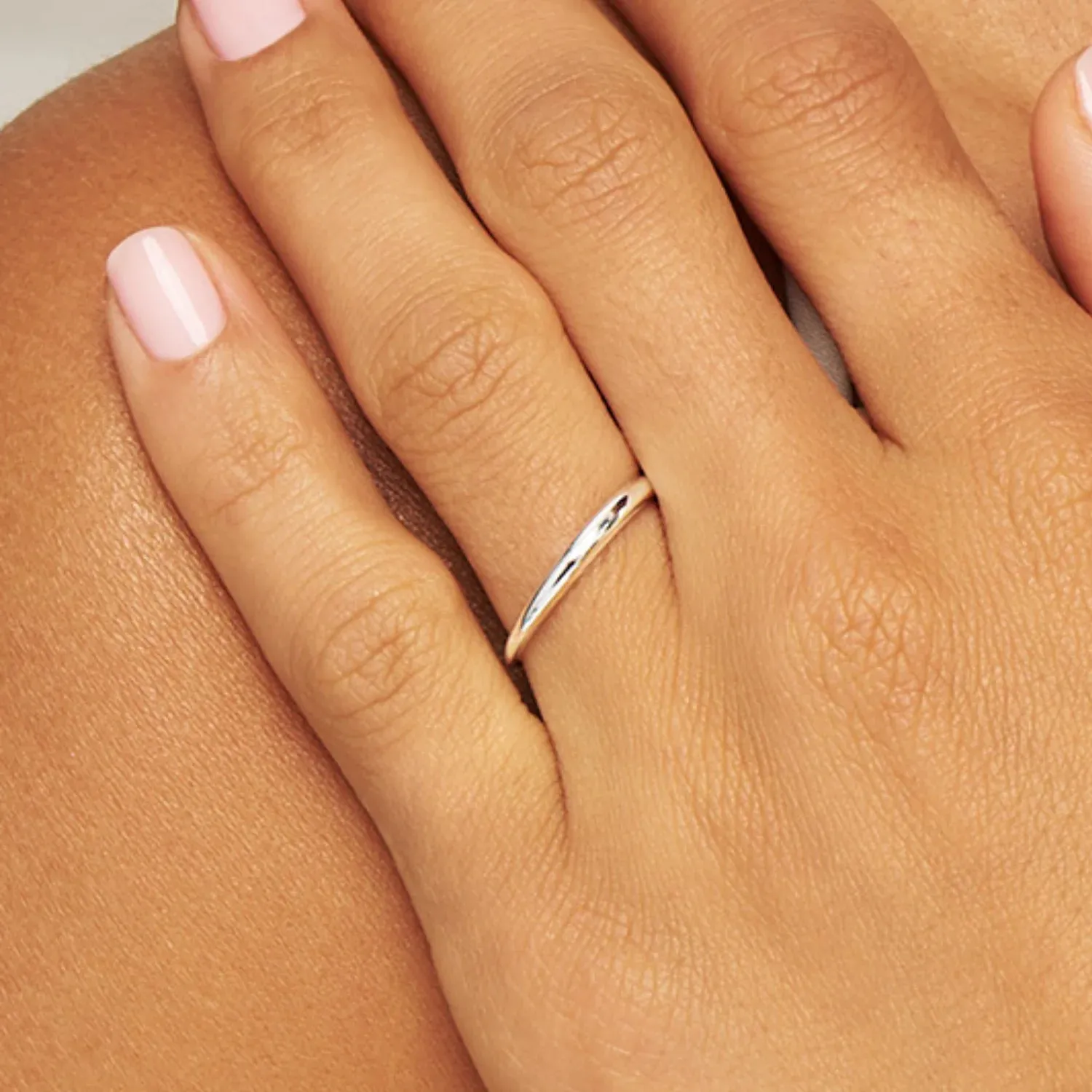 Silver Mini Dome Ring sold by Lily & Roo product image thumbnail 2