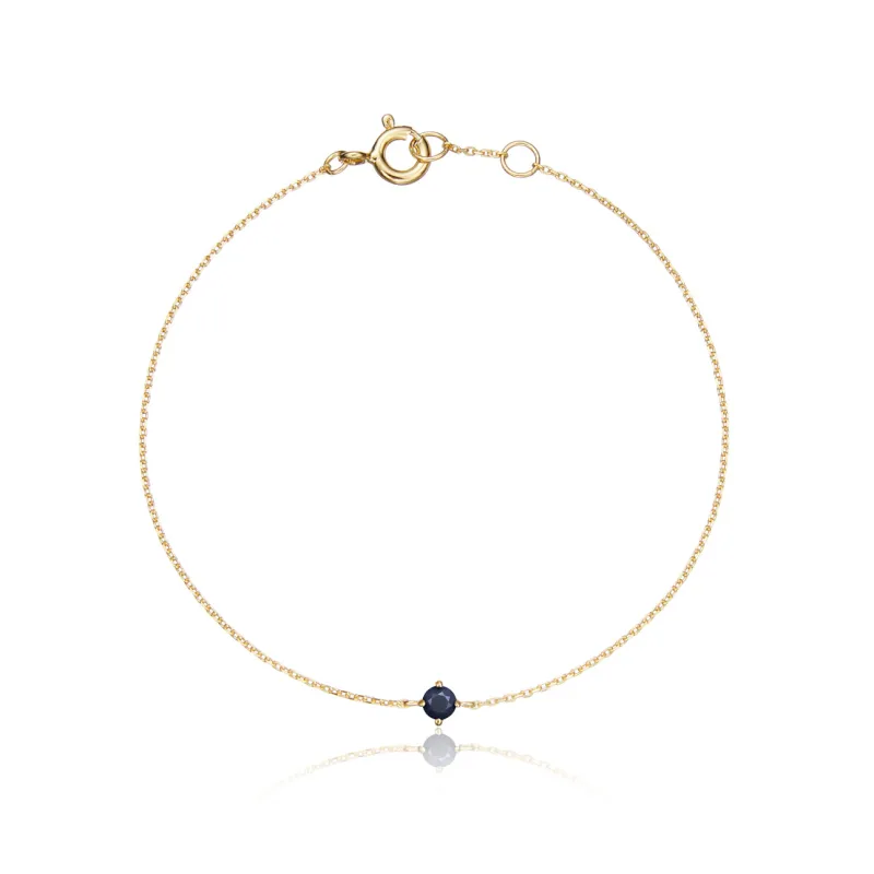 Gold Small Birthstone Pendant Bracelet sold by Lily & Roo