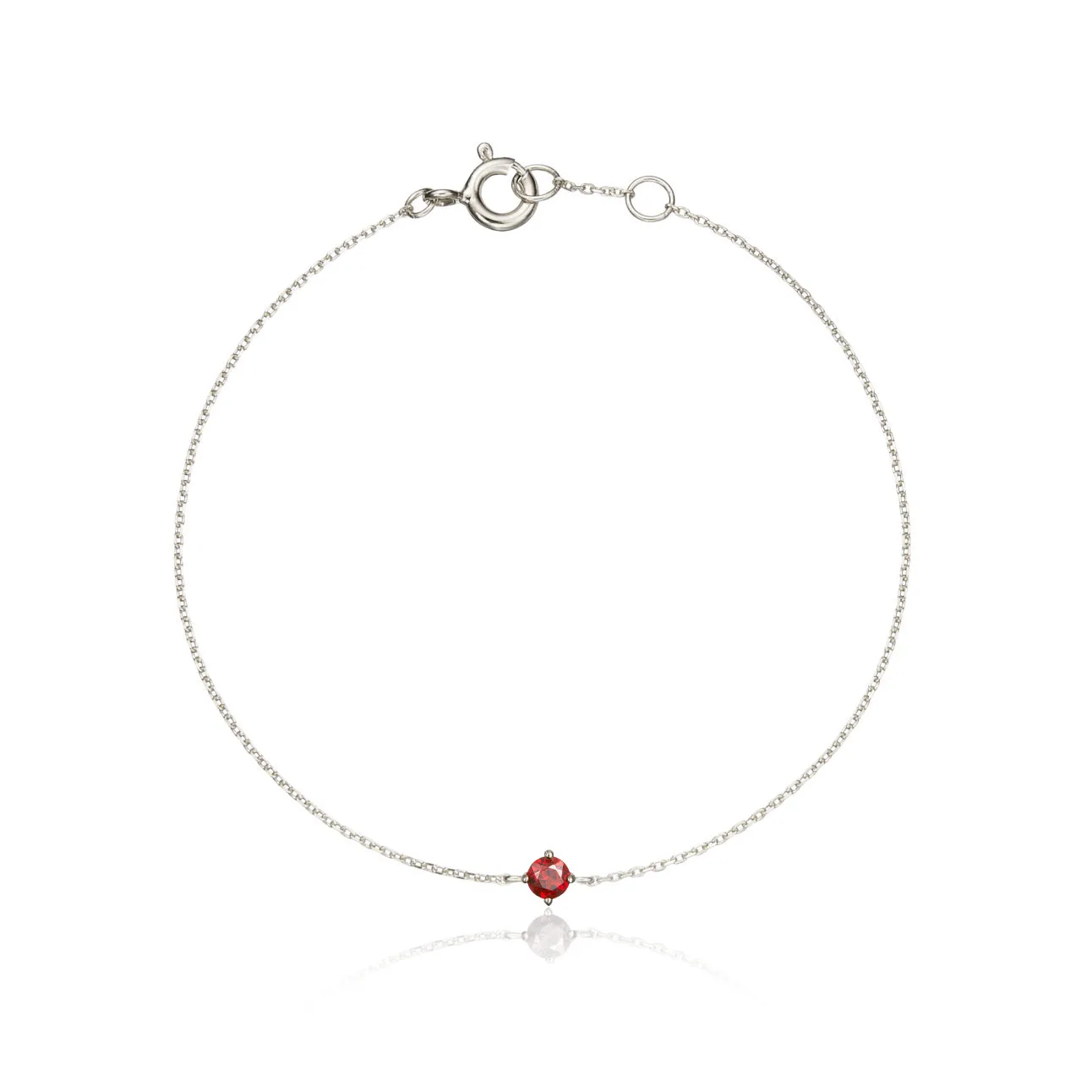 Silver Small Birthstone Pendant Bracelet sold by Lily & Roo product image thumbnail 5