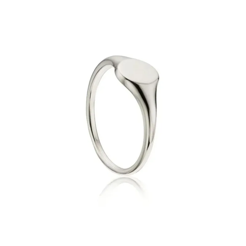 Silver Small Personalised Signet Ring sold by Lily & Roo