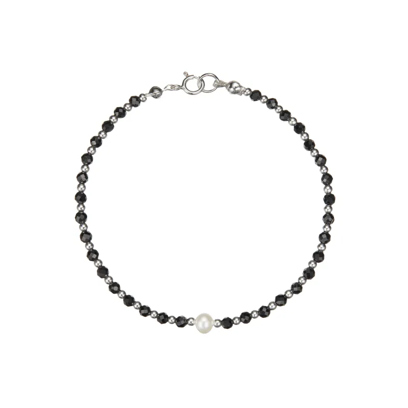 Silver Spinel Gemstone Bracelet made by Lily & Roo