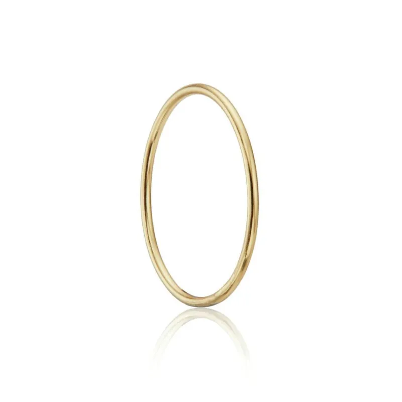 Gold Thin Plain Stacking Ring sold by Lily & Roo