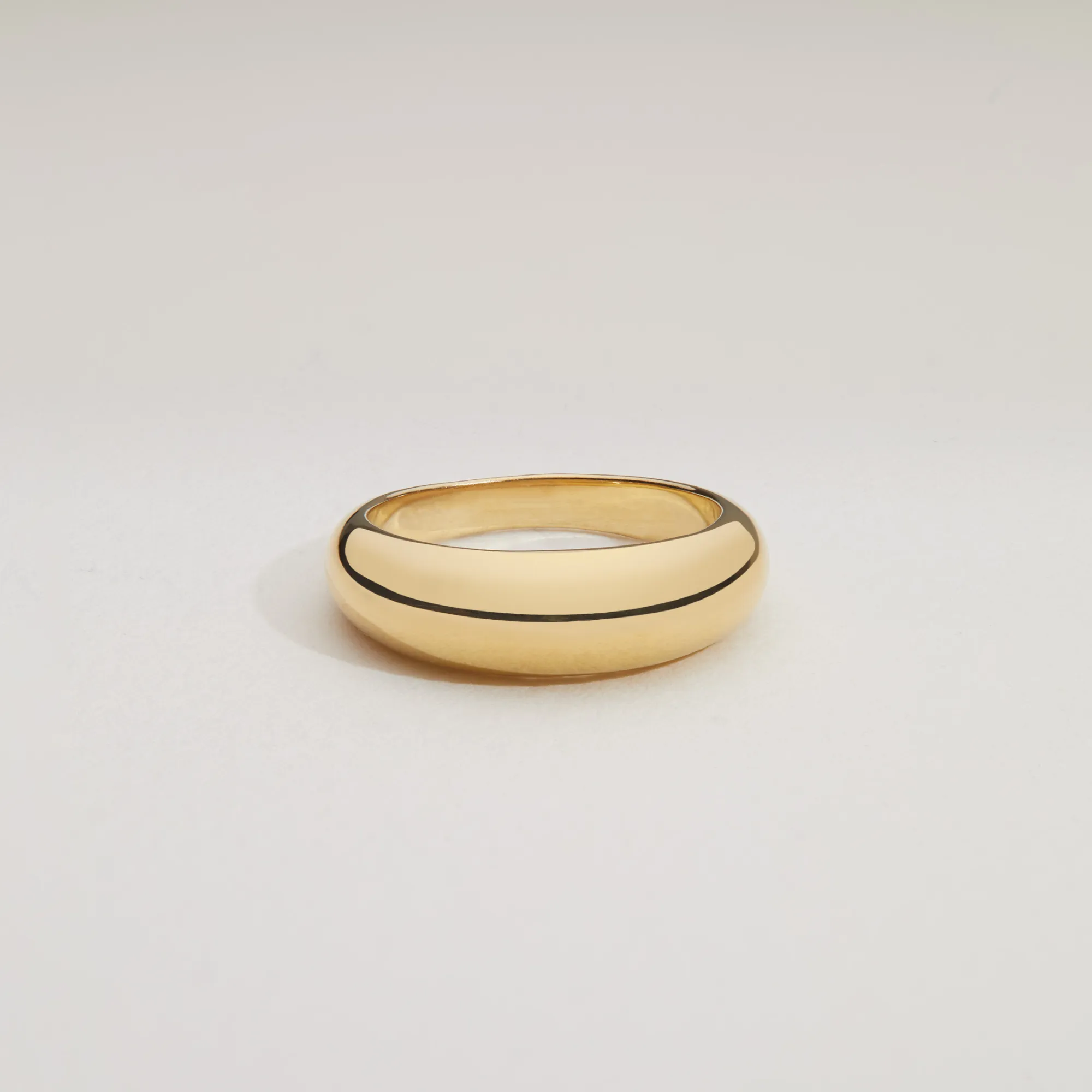 Gold Plain Dome Ring sold by Lily & Roo product image thumbnail 3