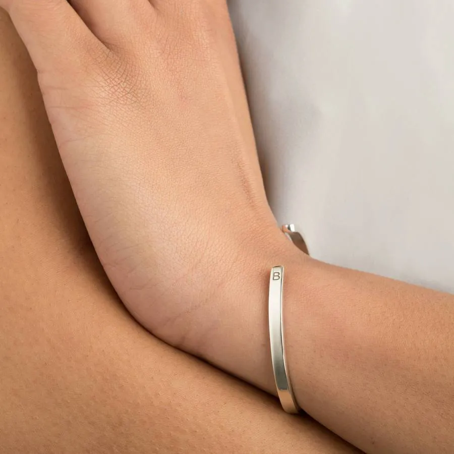 Rose Gold Thin Engraved Bangle sold by Lily & Roo product image thumbnail 5
