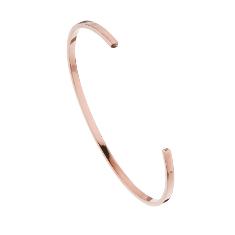 Rose Gold Thin Engraved Bangle made by Lily & Roo