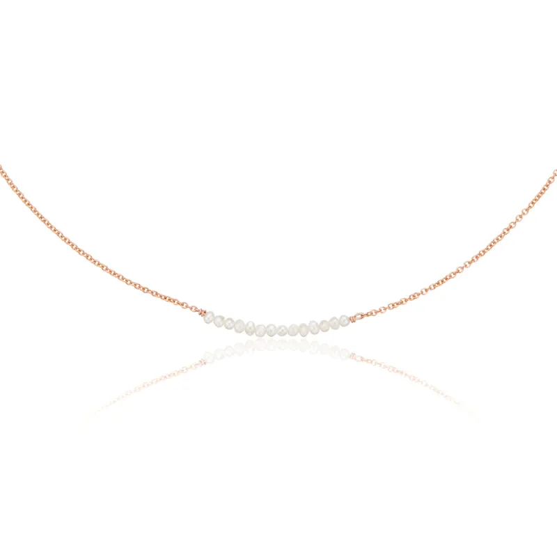 Rose Gold Small Pearl Cluster Choker sold by Lily & Roo