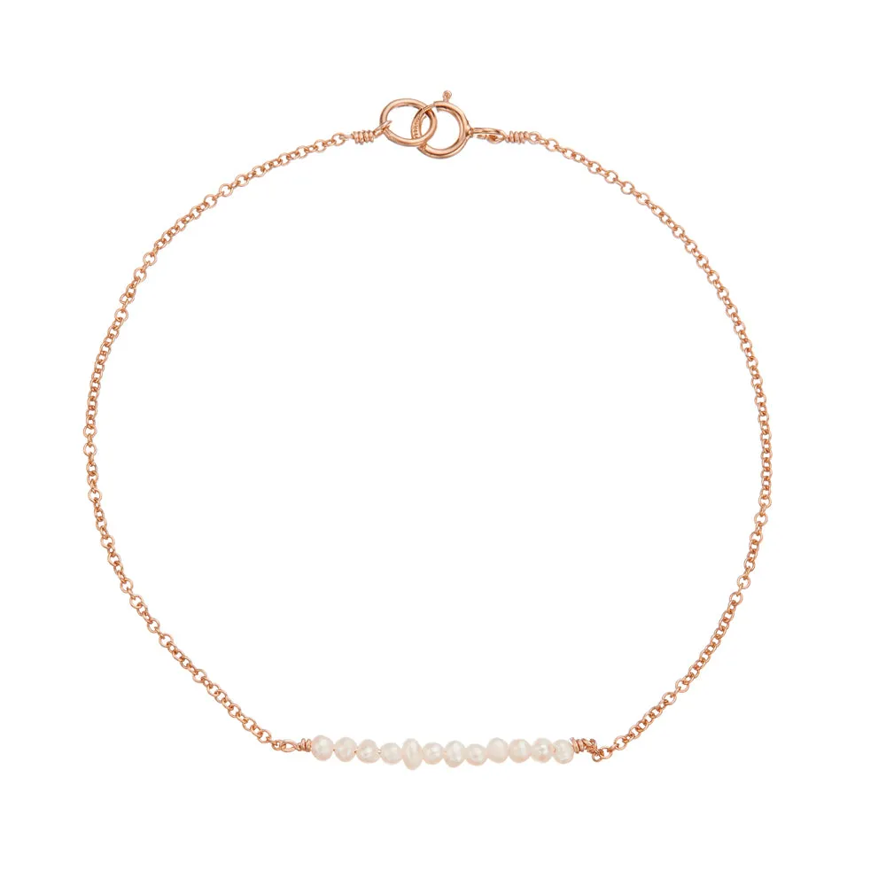 Rose Gold Small Pearl Cluster Bracelet sold by Lily & Roo