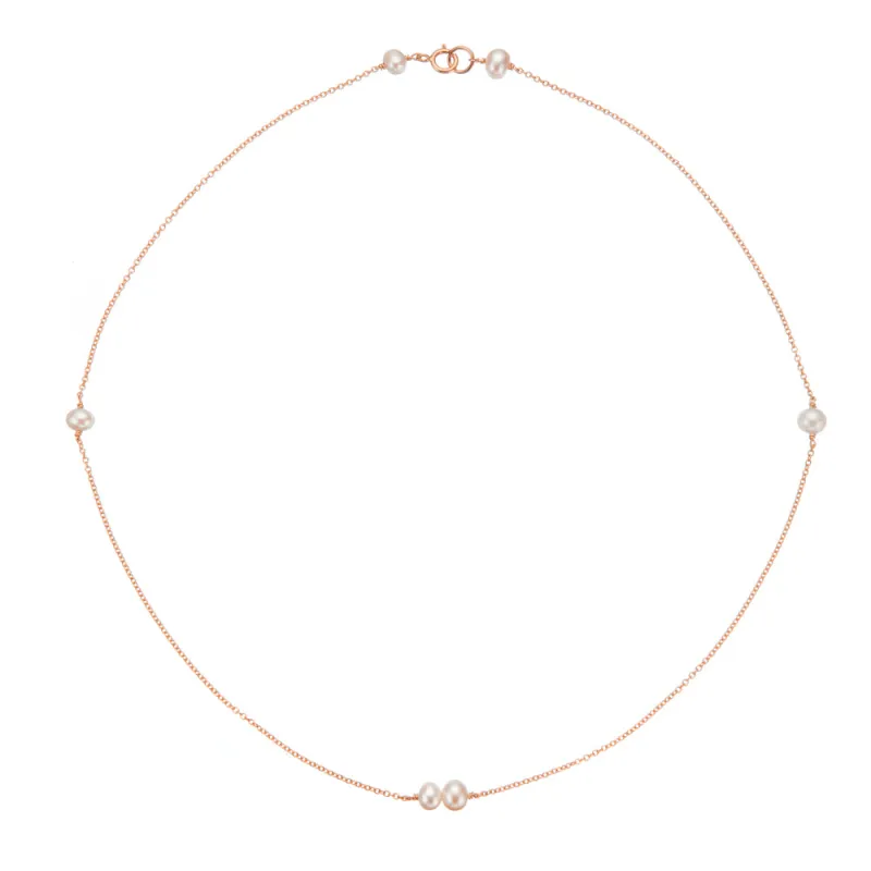 Rose Gold Six Pearl Choker sold by Lily & Roo