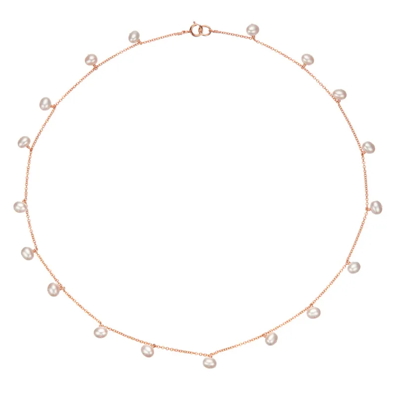 Rose Gold Pearl Drop Choker sold by Lily & Roo