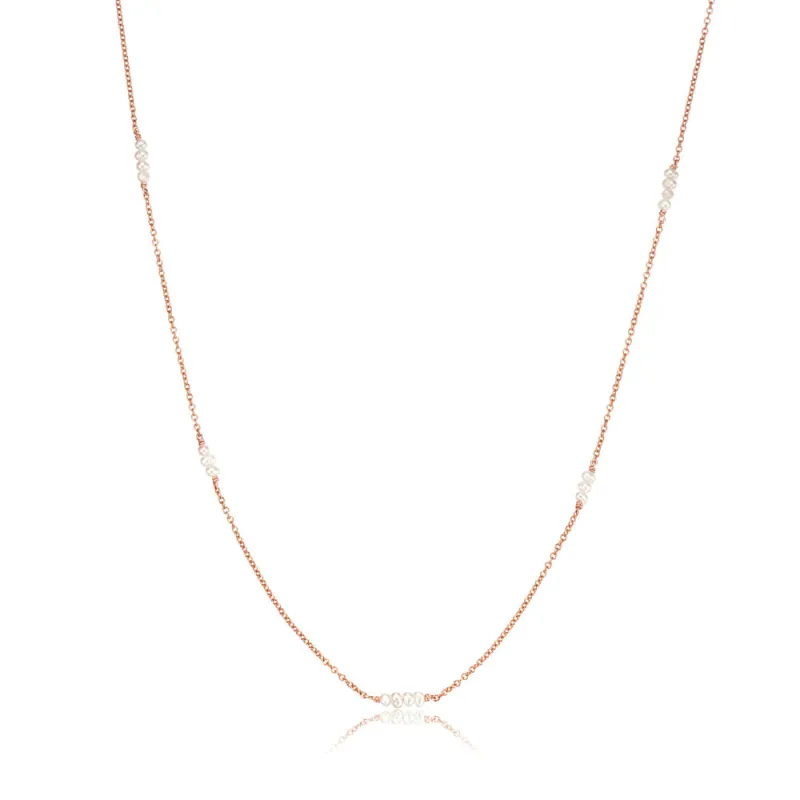 Rose Gold Mini Pearl Necklace sold by Lily & Roo