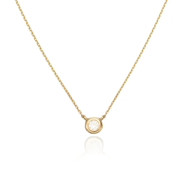Solid Gold Floating Diamond Necklace sold by Lily & Roo