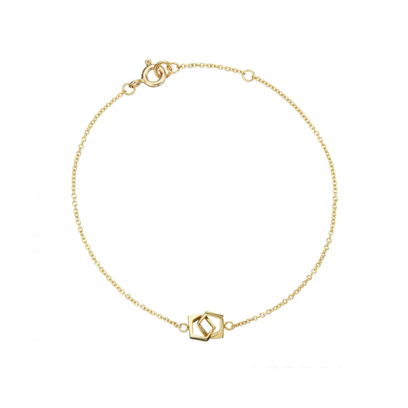 Solid Gold Love Link Bracelet sold by Lily & Roo